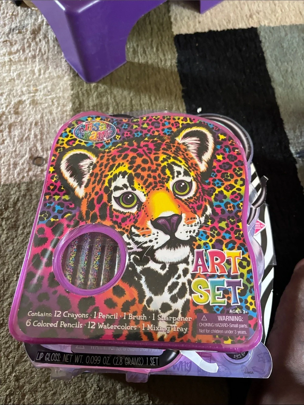 Lisa Frank Art Set Art Set Kids Crayon and Watercolor Kit - Multicolor Leopard D